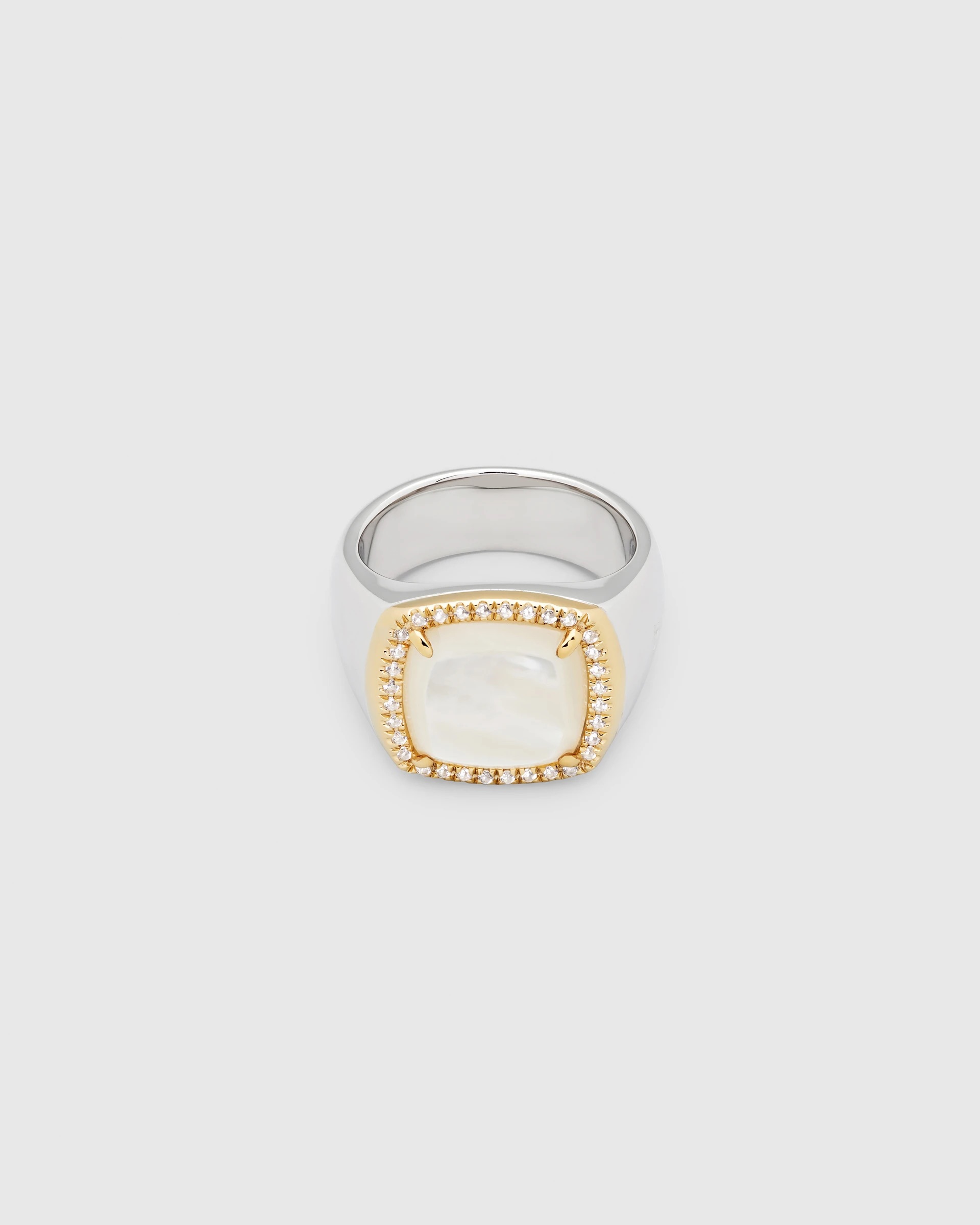 May Ring White MOP with Diamonds - Tom Wood Project Official